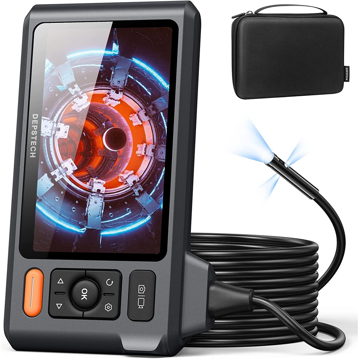 DEPSTECH 1080P Triple Lens Endoscope Camera - 10FT Waterproof Borescope For IPhone & Android