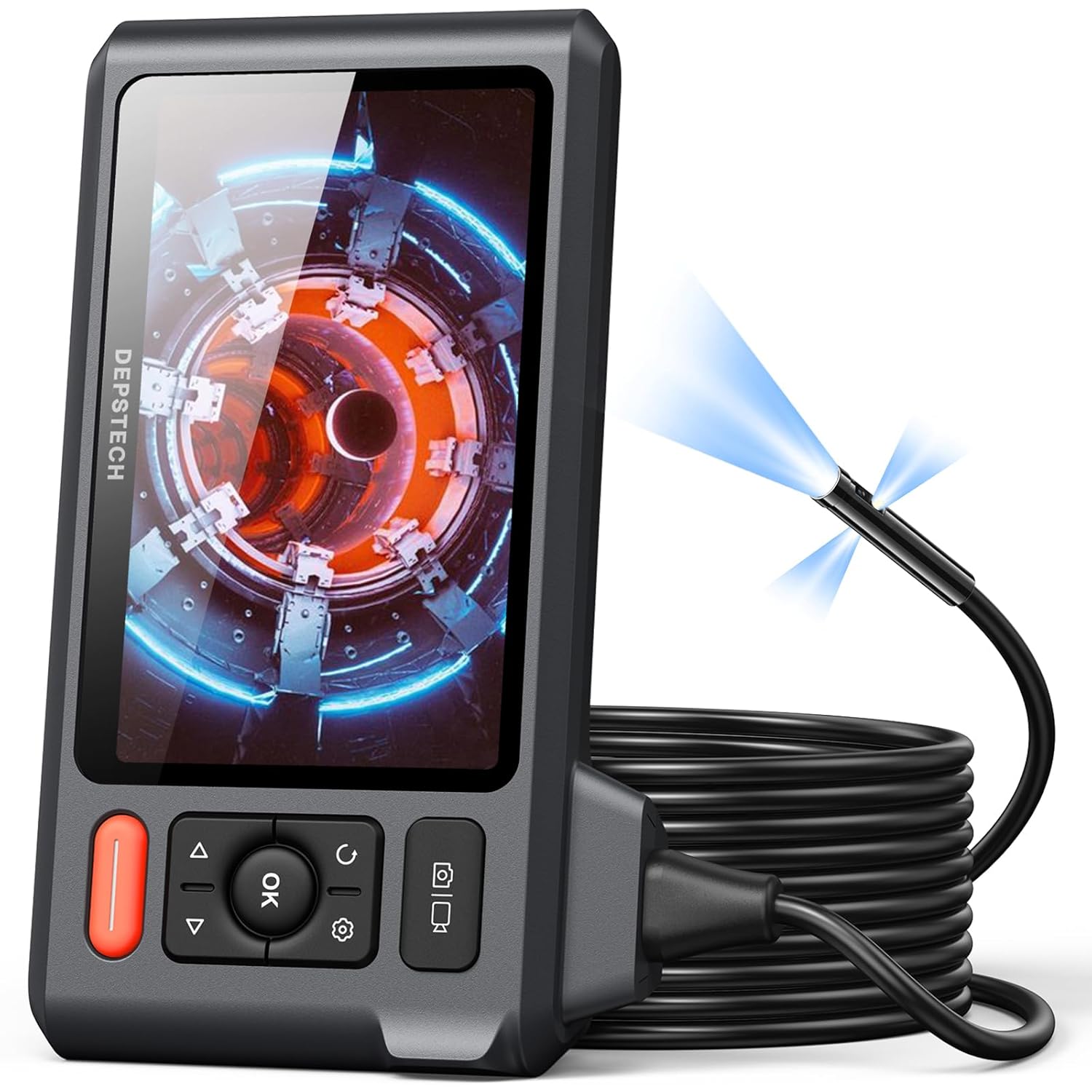 Triple Lens Endoscope Camera with Light, DEPSTECH 5