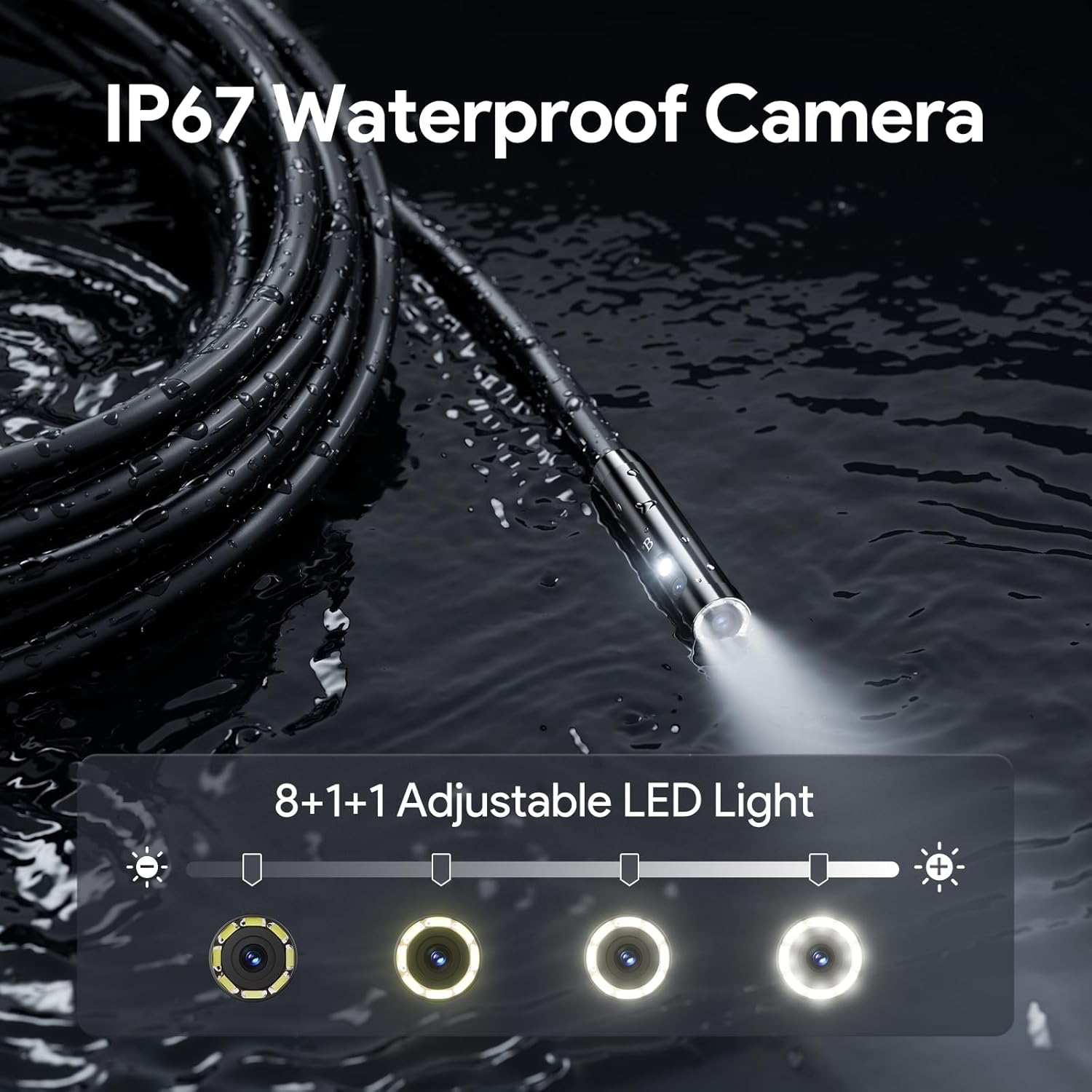 DEPSTECH Inspection Endoscope Camera with Lights: Triple Lens 5