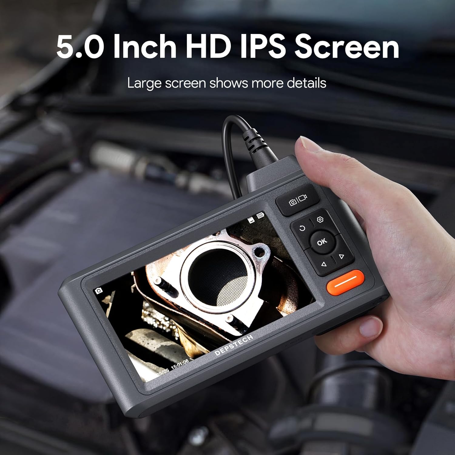 DEPSTECH Inspection Endoscope Camera with Lights: Triple Lens 5