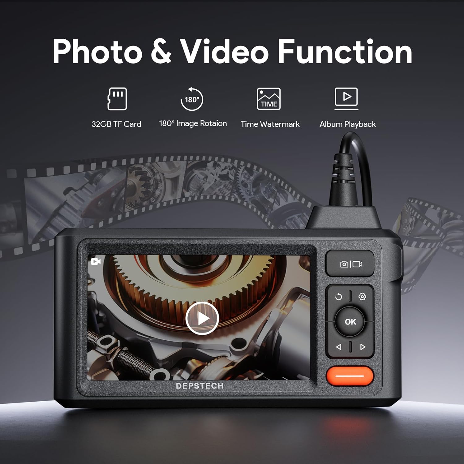 DEPSTECH Inspection Endoscope Camera with Lights: Triple Lens 5