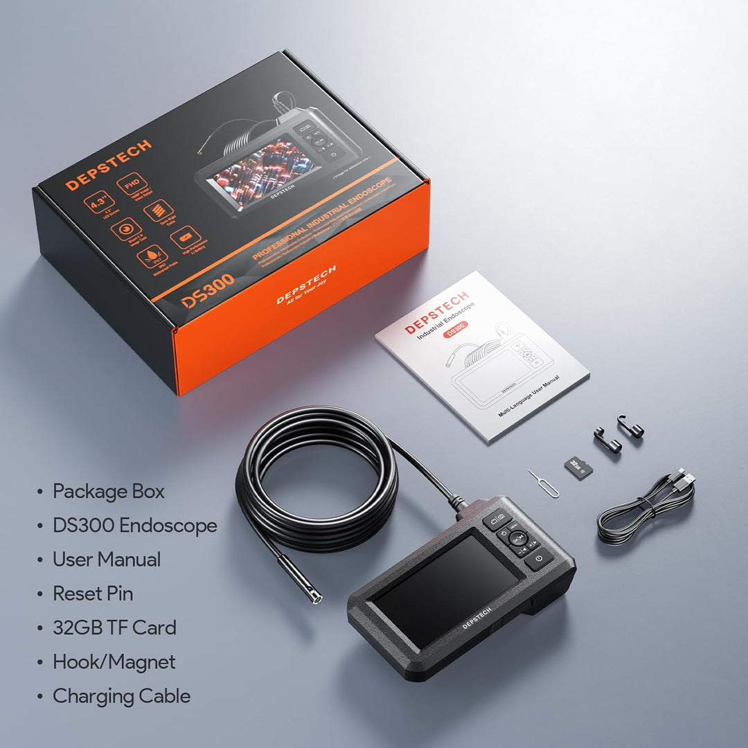 DEPSTECH Dual Lens Industrial Endoscope, 1080P Digital Borescope DEPSTECH Dual Lens Industrial Endoscope, 1080P Digital Borescope