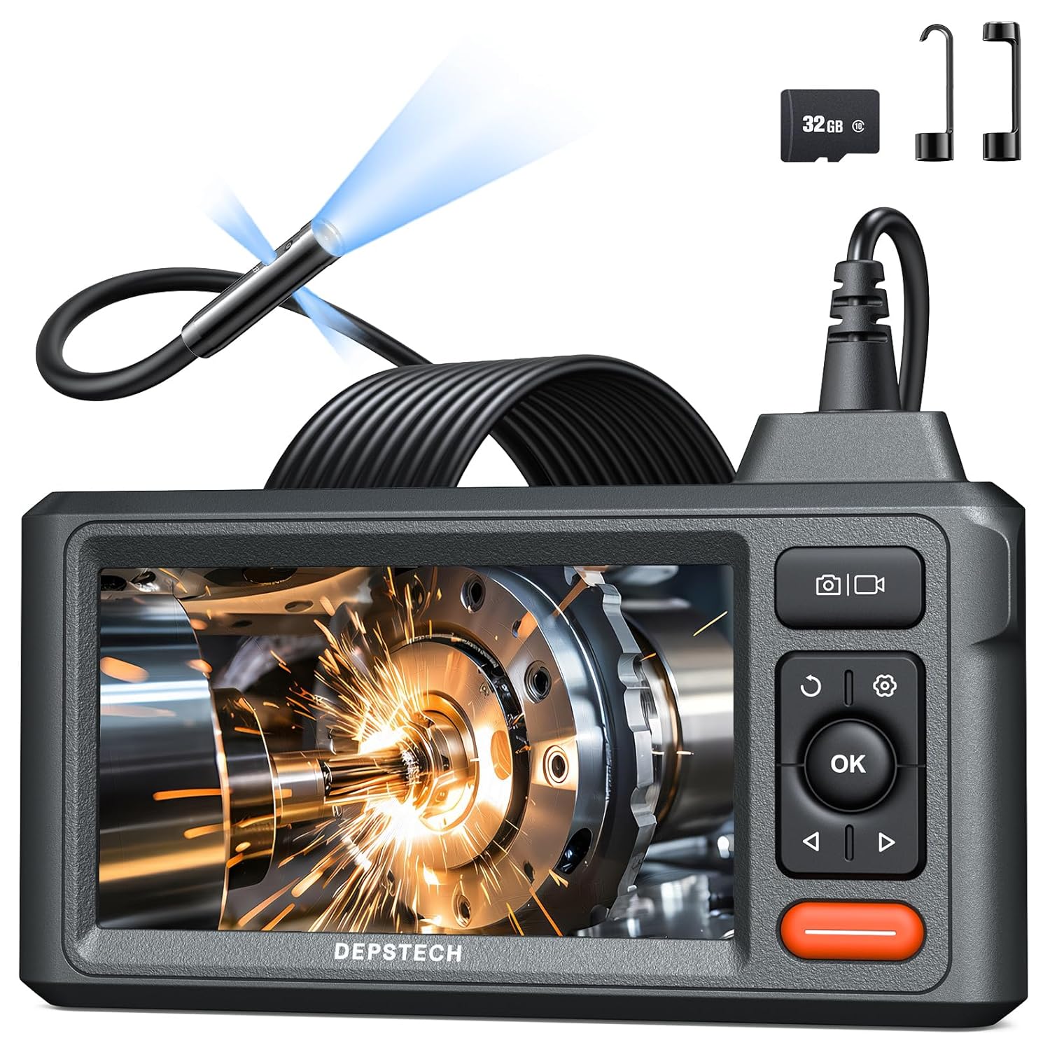 DEPSTECH Inspection Endoscope Camera with Lights: Triple Lens 5
