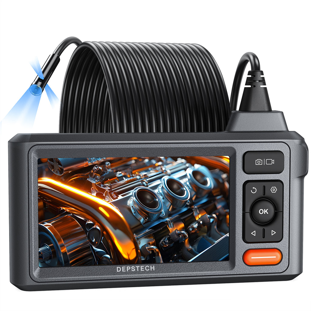 DEPSTECH Triple Lens Sewer Camera, Borescope for Automotive Inspect