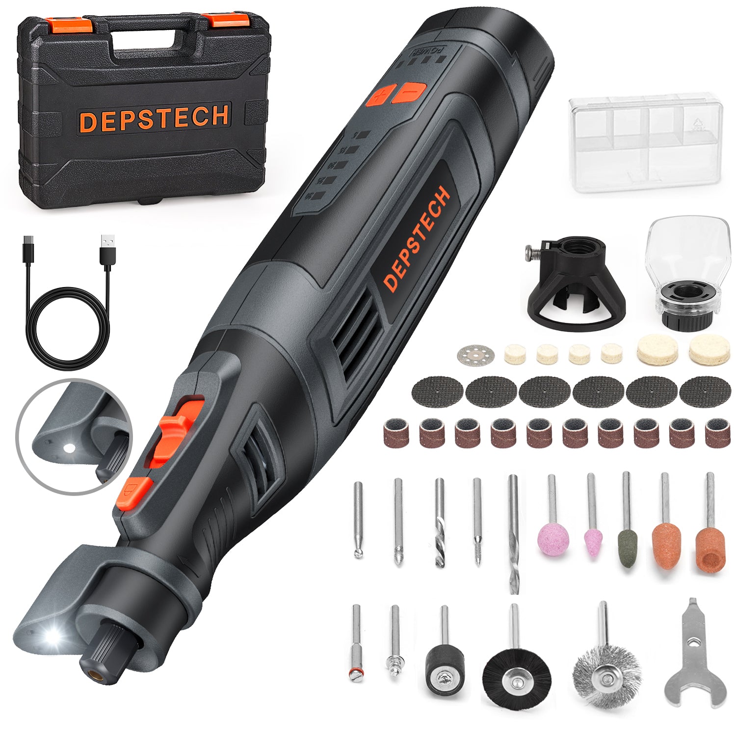 DEPSTECH A1L Cordless Rotary Tool Kit for DIY Crafts