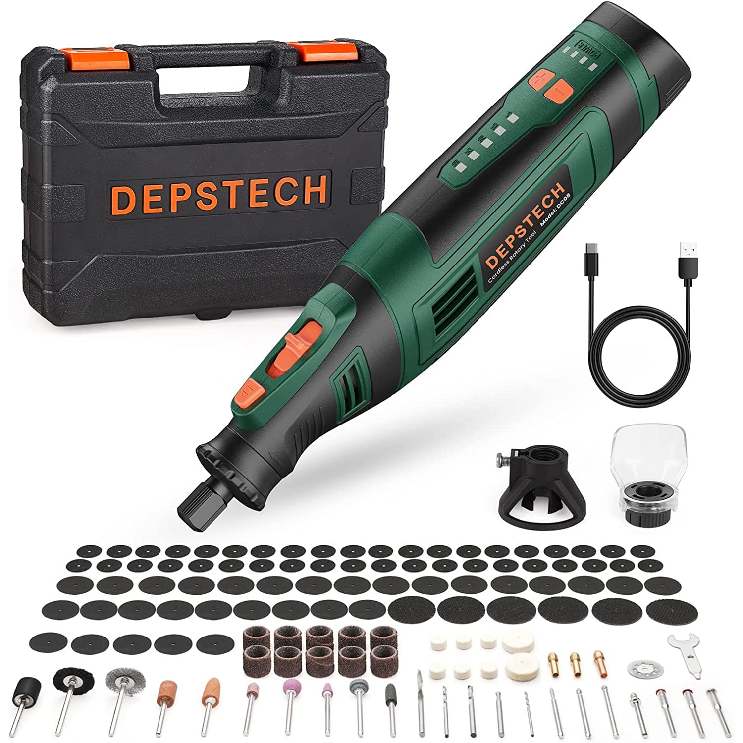 Rotary Tool Cordless Kit, 30000RPM Multi Power Carving Tools for Handyman