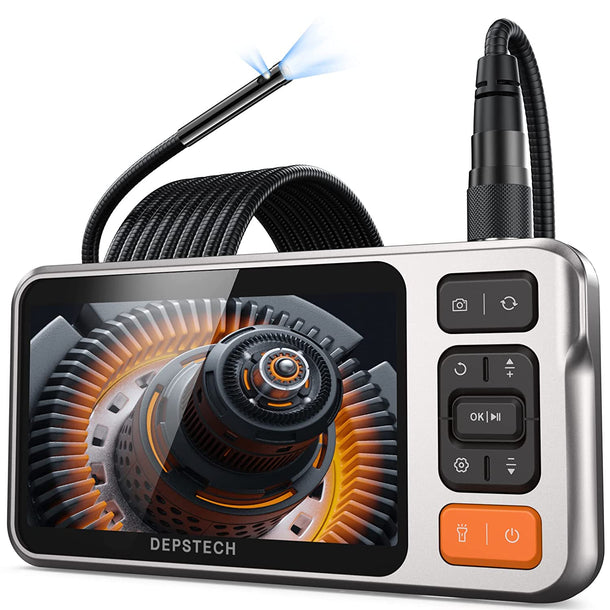 Dual-Lens 5.0MP Video Borescope Inspection Camera with 5