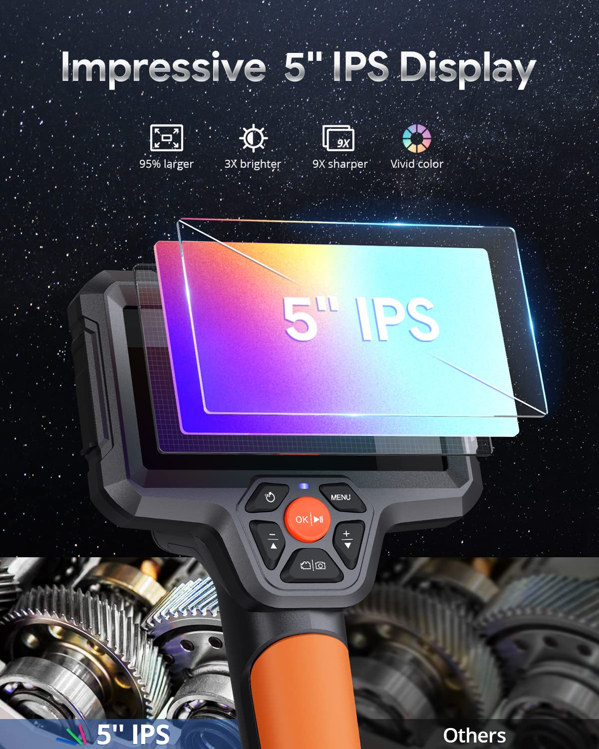 DEPSTECH DS580 Triple Lens Borescope Inspection Camera