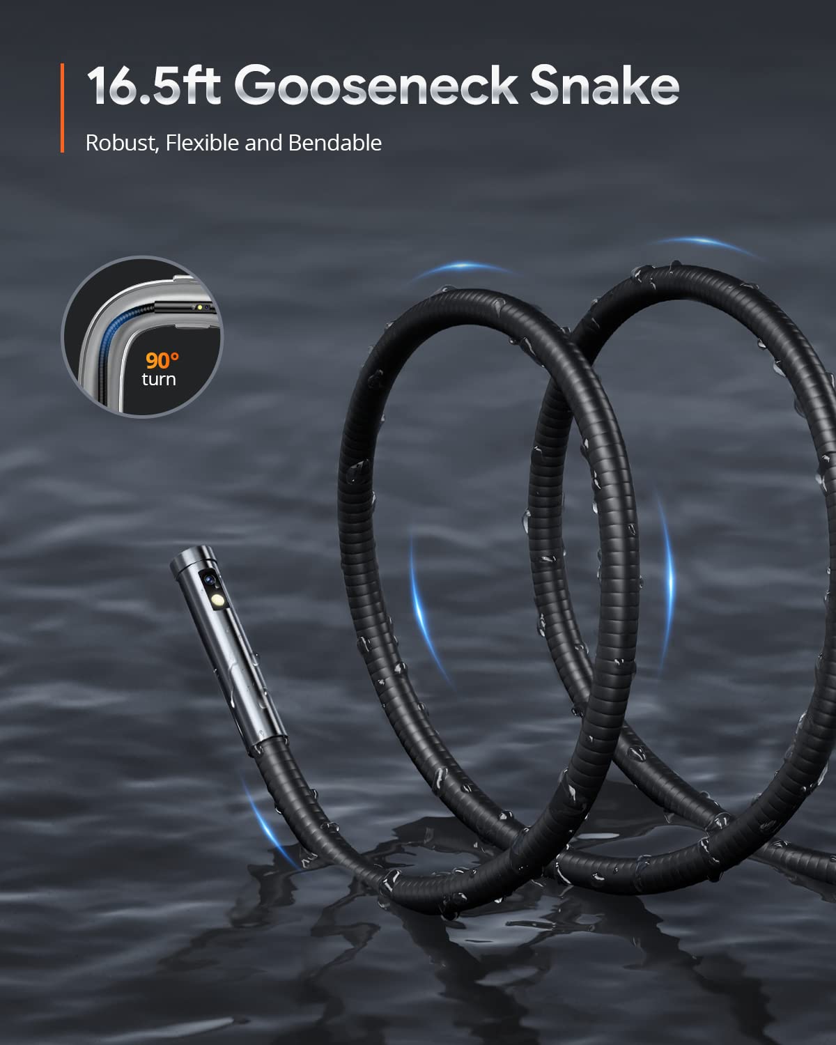 DEPSTECH DS580 Triple Lens Borescope Inspection Camera