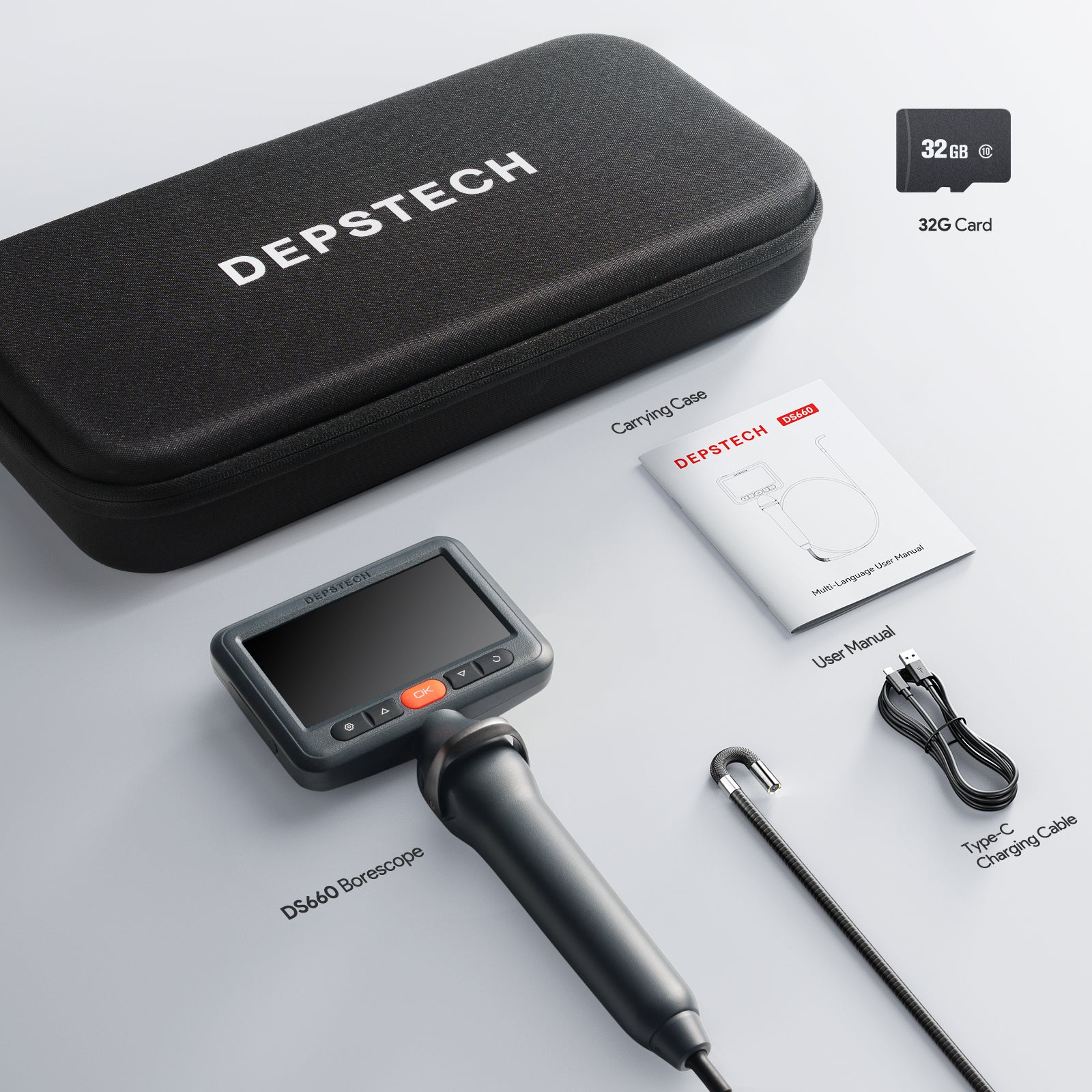 Industrial Endoscope Inspection Camera with Two-Way Articulated Probe, 5