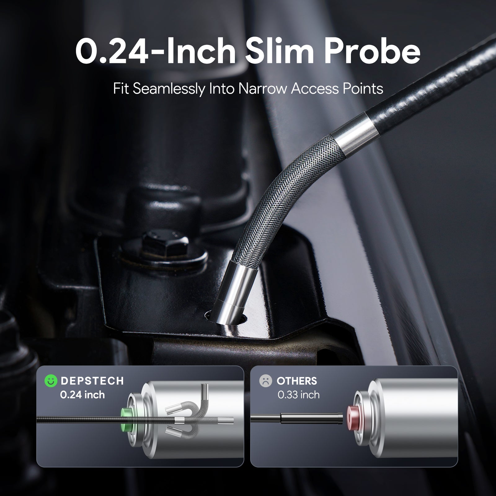 DEPSTECH DS660 Two-Way Articulated Industrial Endoscope Inspection