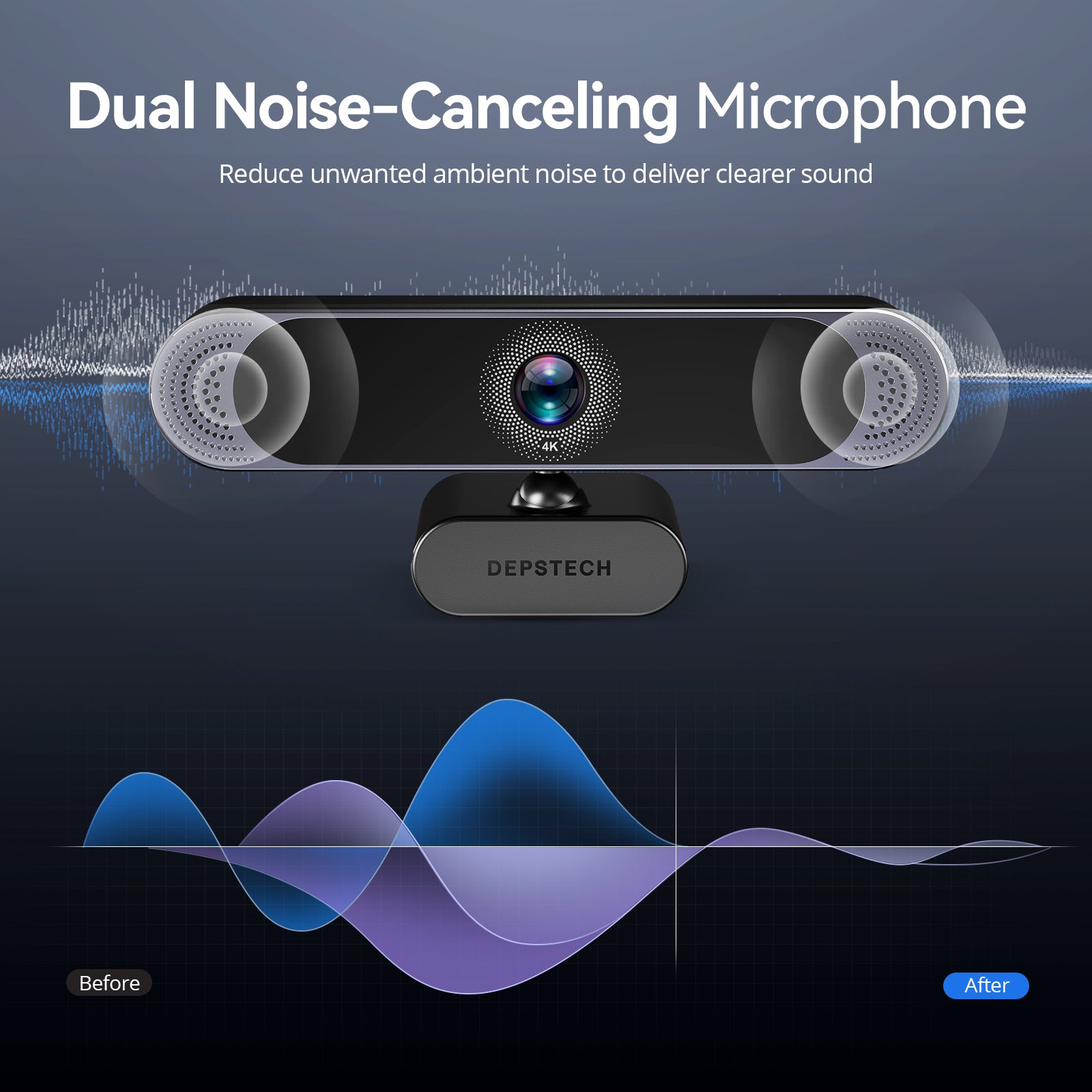 DEPSTECH DW49 Pro 3X Zoomable 4K Webcam with Remote