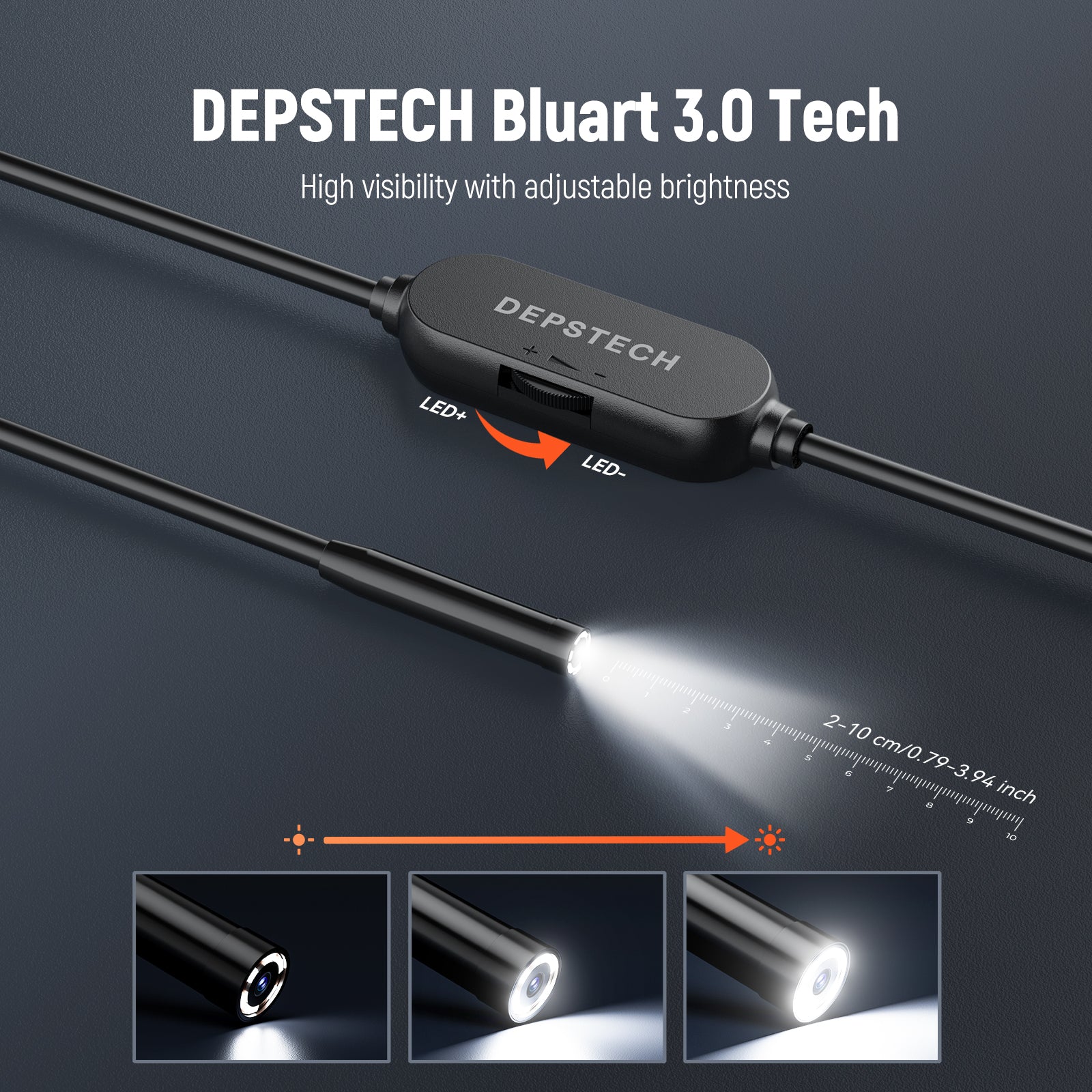DEPSTECH NTC53 Endoscope Waterproof Snake Camera for iPhone and iPad