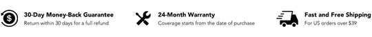 Depstech trusted badges of the 24-month warranty and 30-day free return.