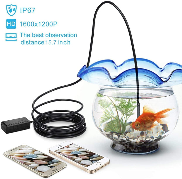 2.0 Megapixels Wireless Endoscope, IP67 Waterproof 11.5ft