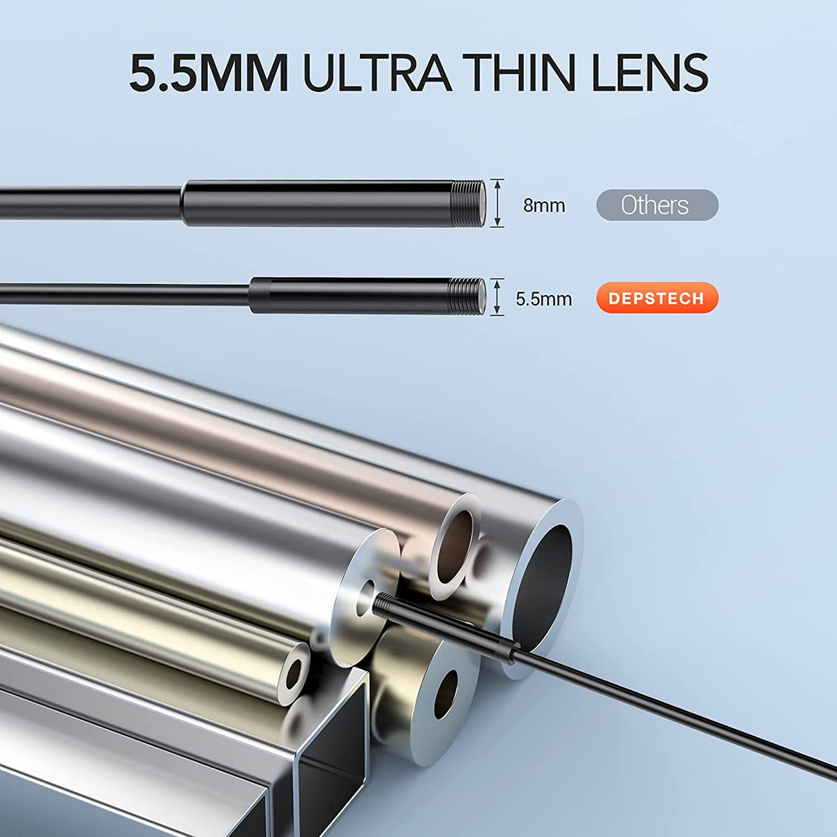 DEPSTECH Industrial Endoscope, 1080P Borescope with 4.3