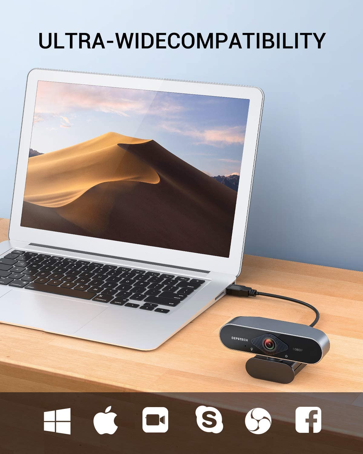 Web Camera  HD 1080P Webcam with Microphone – DEPSTECH