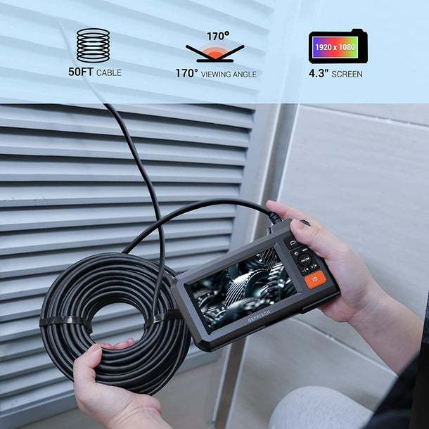 Dual Lens 1080P Endoscope with 4.3