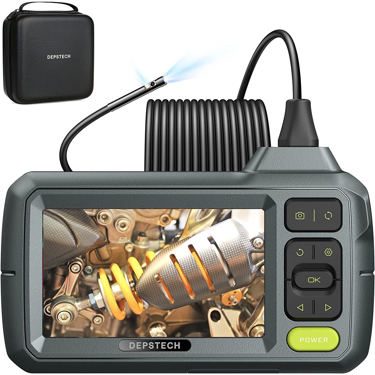 3en1 Endoscope Wifi à double objectif 8MM USB caméra d'inspection  électronique Flexible pour téléphone Android /