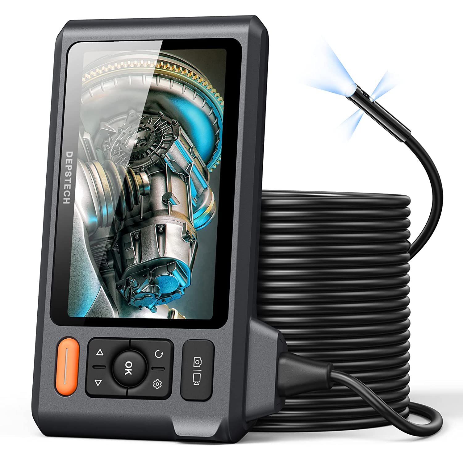 Triple Lens 1080p Borescope Inspection Camera with 5