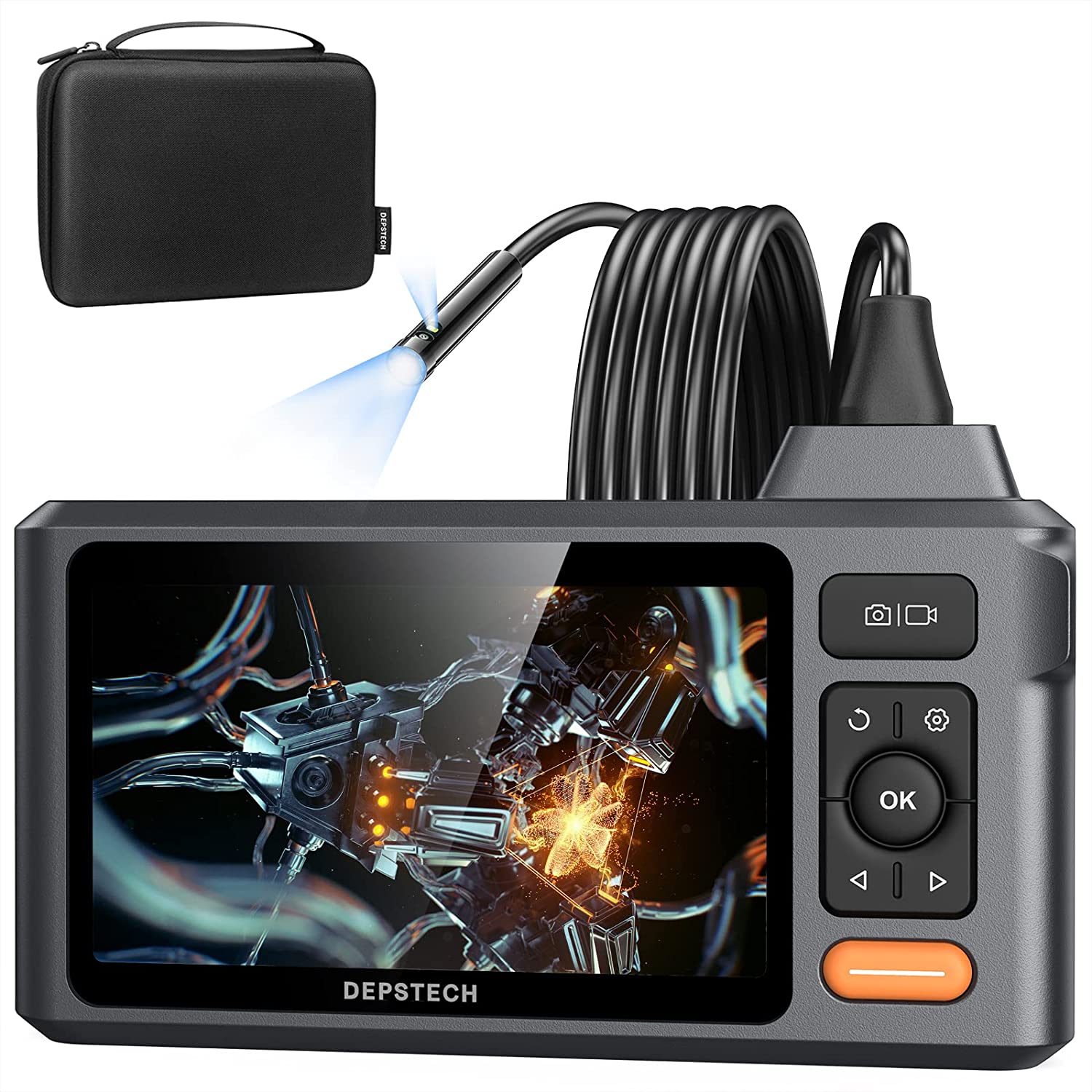 DEPSTECH DS520 Dual-Lens 1080p Screen Borescope with Split Screen