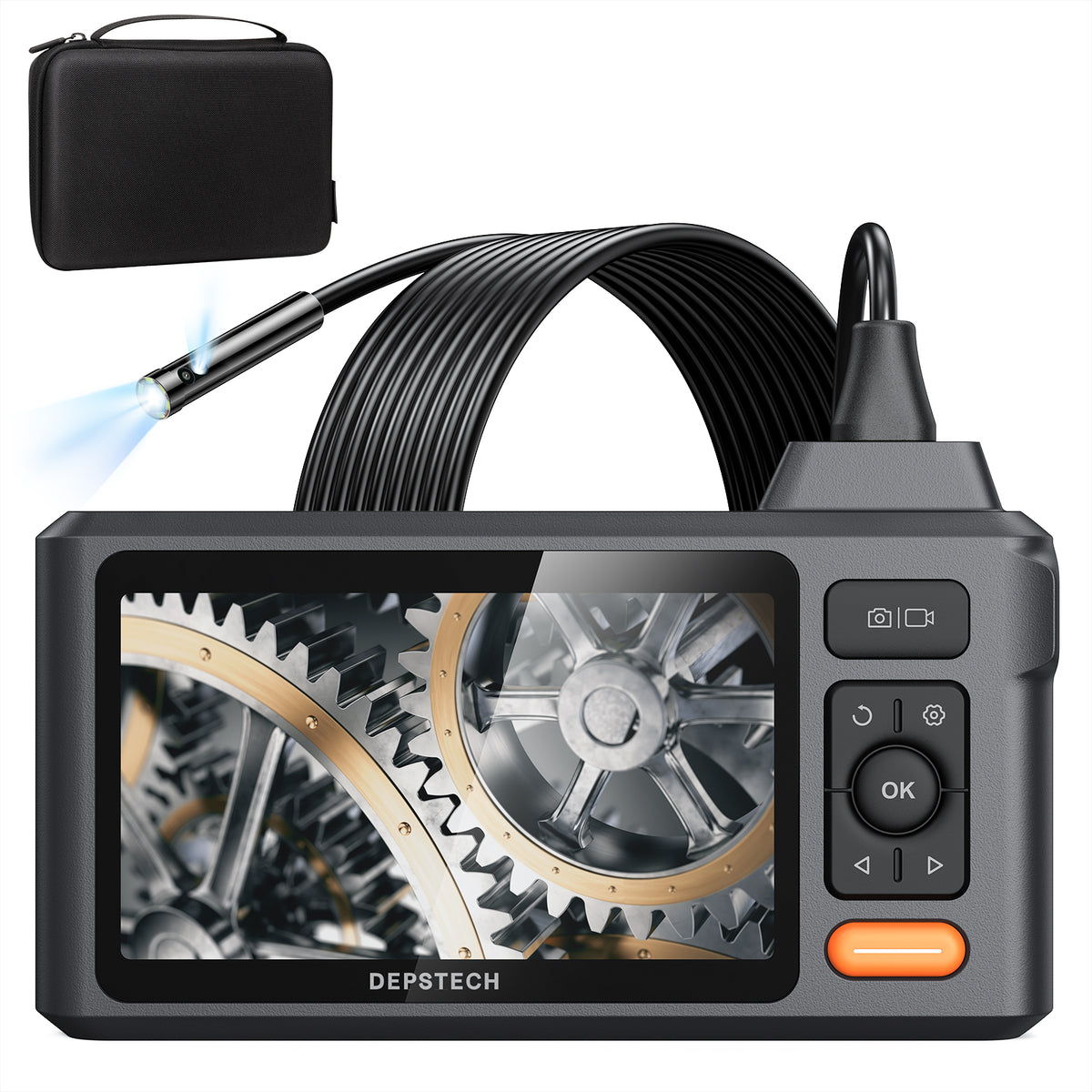 DEPSTECH ファイバースコープ DS520 DEPSTECH DS520 Dual-Lens 1080p Screen Borescope with Split