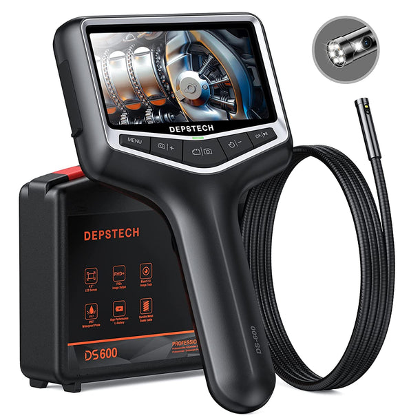 Dual-Lens 1080p Handheld Endoscope with 4.3