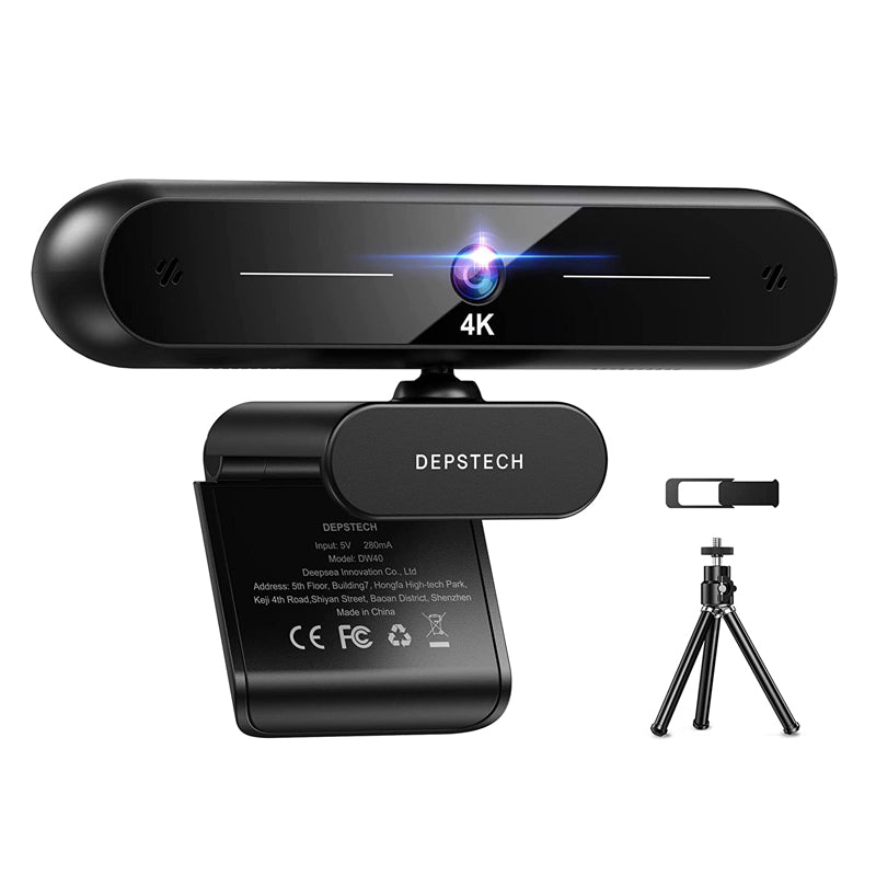 4K Webcam, Autofocus Sony 8MP HD Web Camera with Microphone