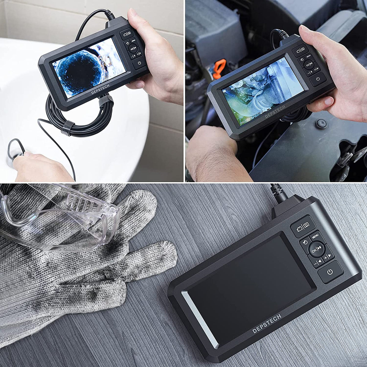 DEPSTECH Industrial Endoscope, 1080P Borescope with 4.3