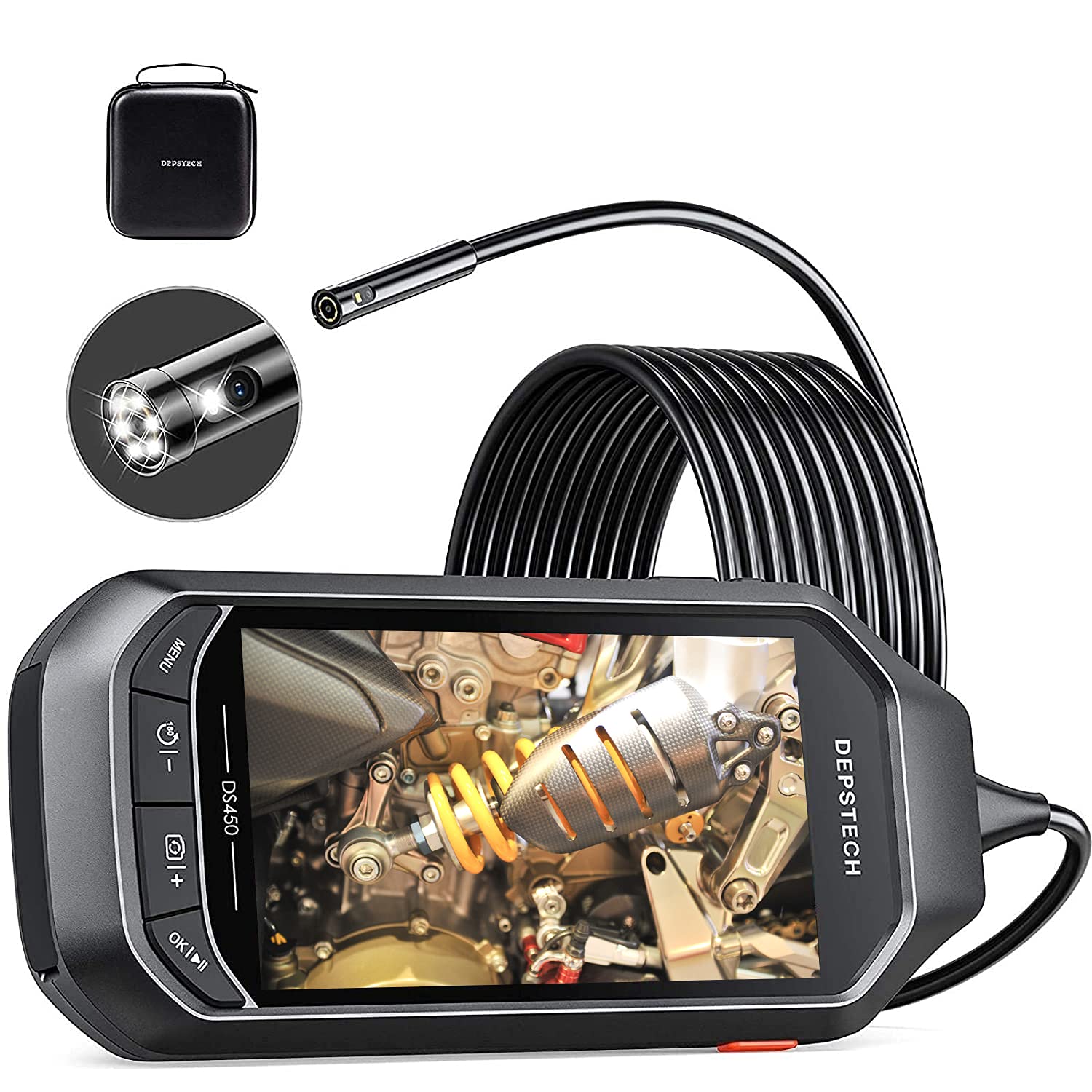 Triple Objektiv Industrie Endoskop Kamera 4,5 Inch IPS Bildschirm