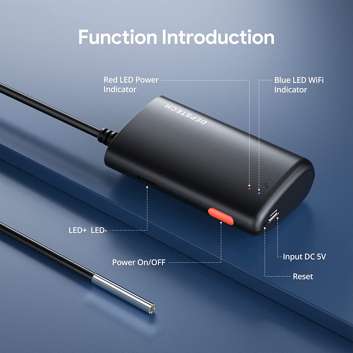 DEPSTECH WF010 WiFi Endoscope Inspection Camera