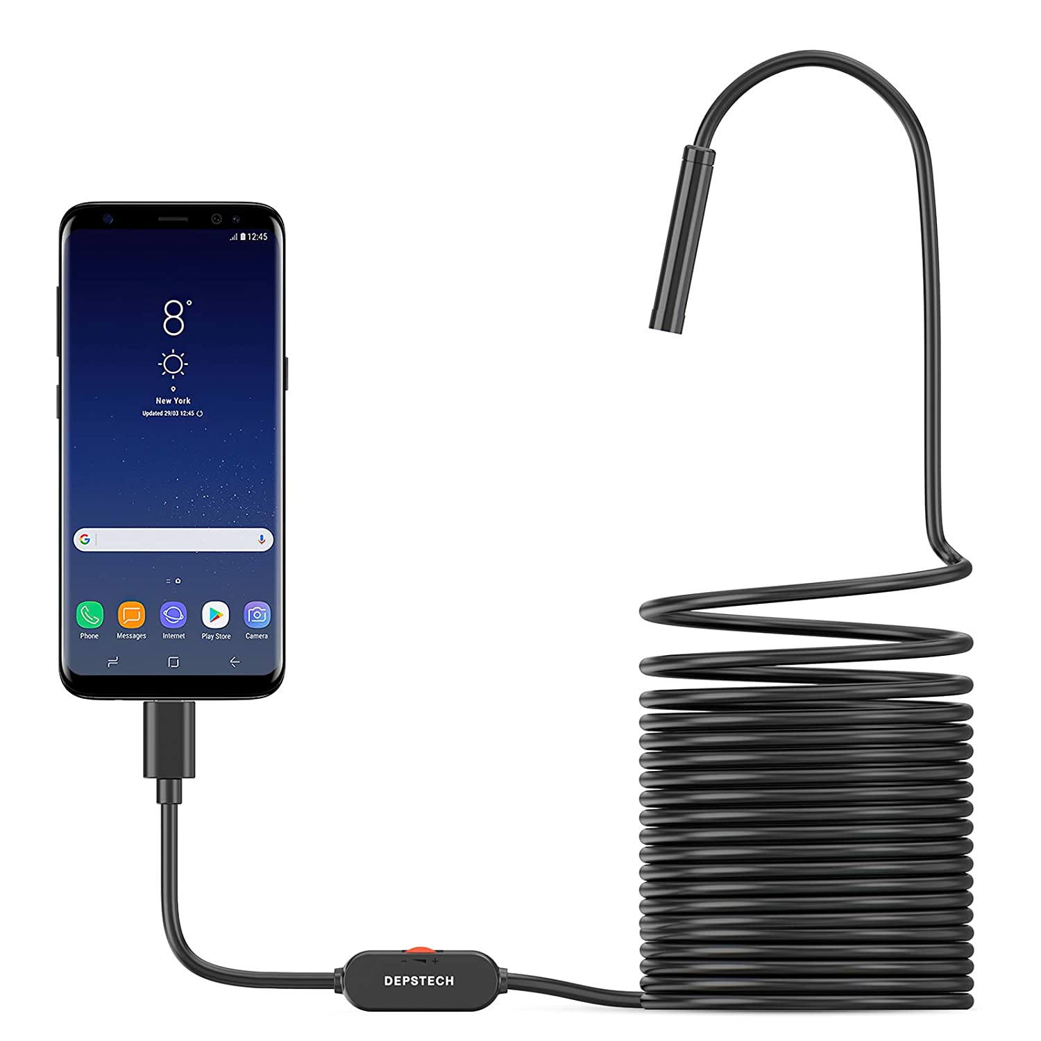 USB-Schlangeninspektion, 5,0 MP USB/Typ-C-Endoskop, 16,5-Fuß-Kabel 